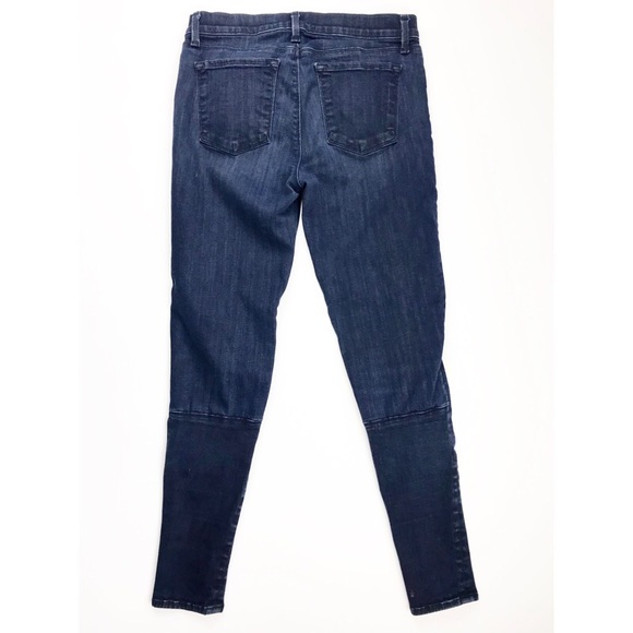 J Brand Snowbird Mid Rise Skinny Dark Moto Jean 8 - Picture 3 of 7